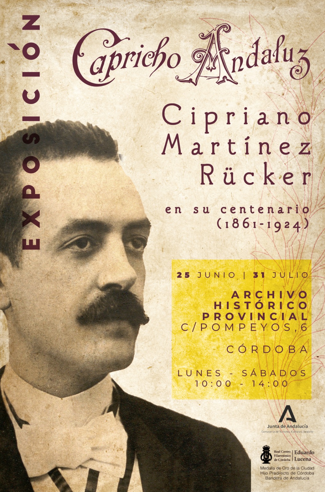 Exposición "Capricho Andaluz. Cipriano Martínez Rücker en su centenario (1861-1924)" (AHPCO)